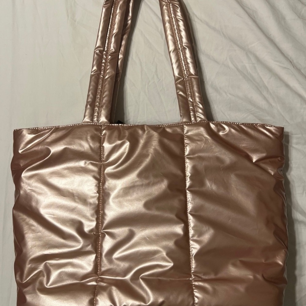 Calpak Luka Expandable Tote in Rose Gold